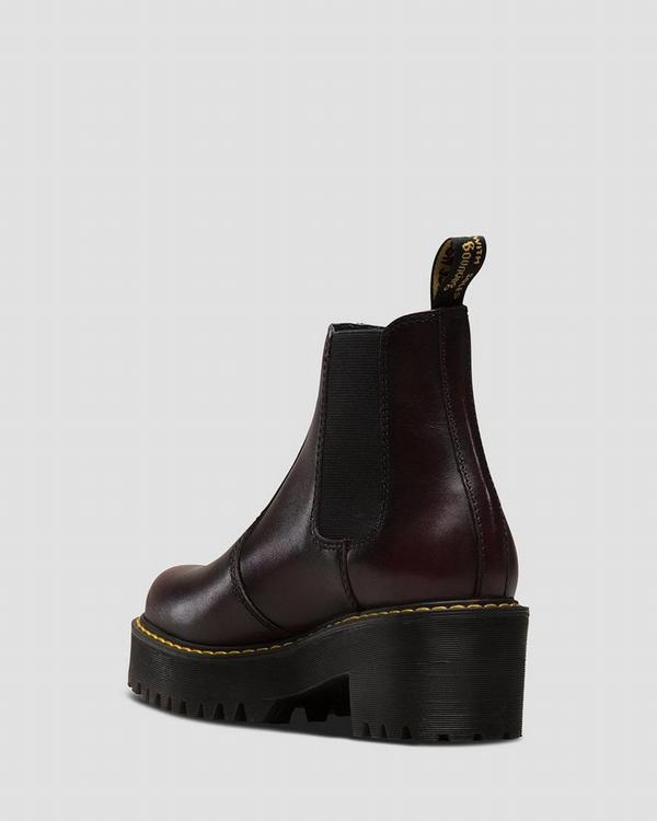 Dr Martens Dámské Chelsea Boty Rometty Vintage Vínové, CZ-183247